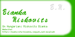 bianka miskovits business card